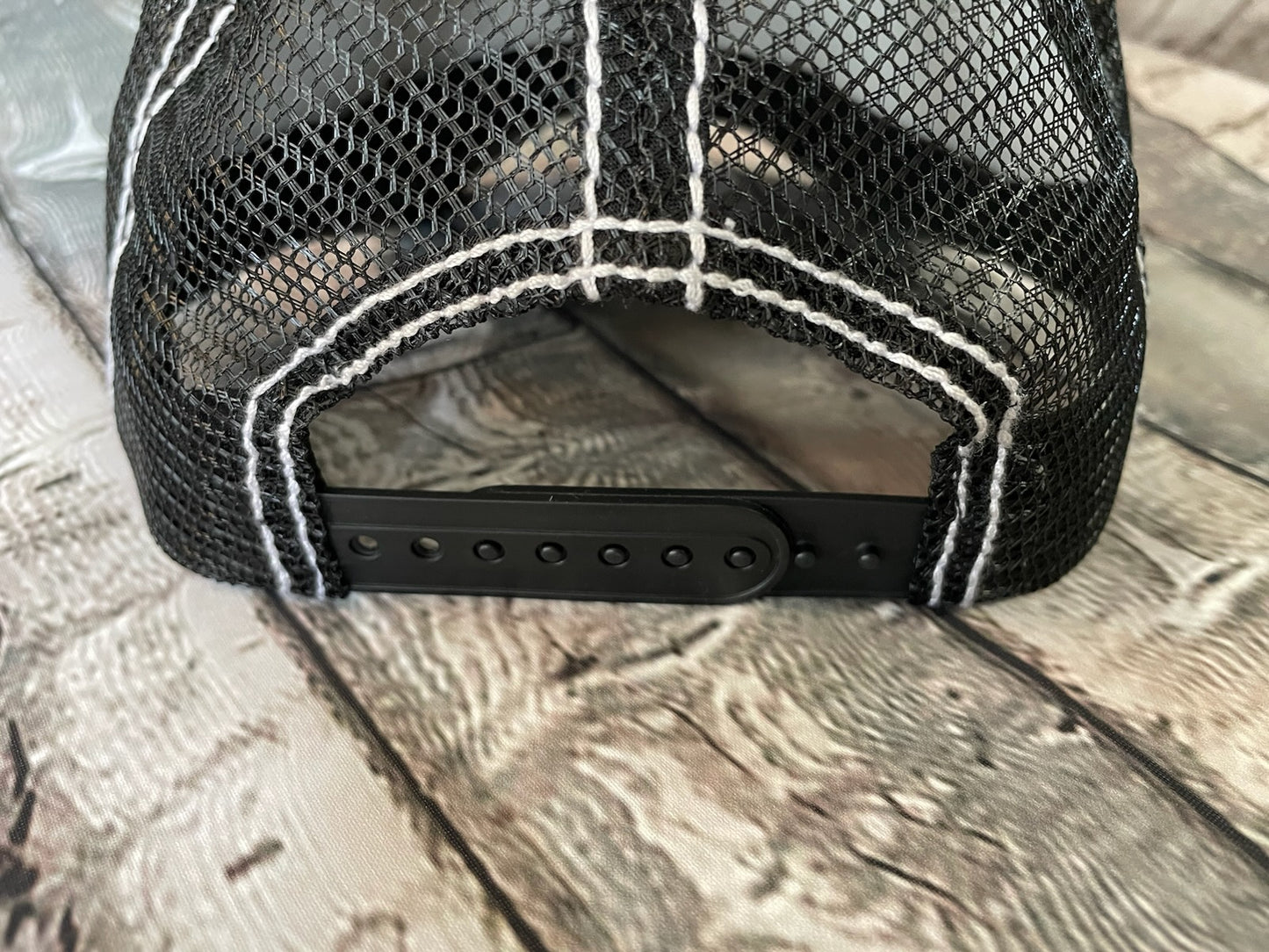 Mesh Baseball Hat w/ American Flag Patch