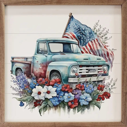 Truck with American Flag