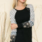 Solid Tunic Top with Paisley Print Sleeves