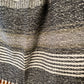 Grey Striped Scarf with Tassel