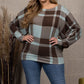 Mint Plaid Print Top