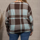 Mint Plaid Print Top