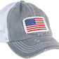Mesh Baseball Hat w/ American Flag Patch