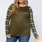 Olive Green Madras Sleeves Raglan