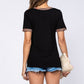 Raven Black Brown V-Neck